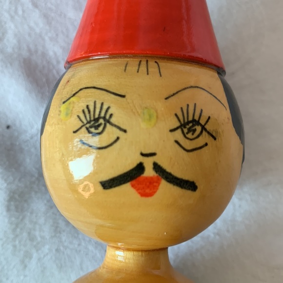 Vintage Hand Painted Wooden Spindle Doll - Picture 10 of 10